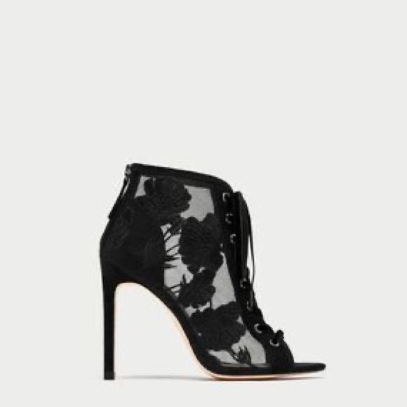 Zara Floral Lace Booties - Picture 5 of 5